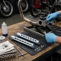 Silencieux d'échappement rond en argent pour moto, insert DB Killer pour tuyau de 2 pouces de diamètre extérieur, pièce de rechange en métal