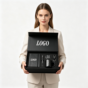 Ensemble cadeau d'entreprise personnalisé 5 en 1 avec logo, comprenant un carnet A5, un stylo en métal, une tasse en céramique, un sous-verre et un porte-clés, pour usage professionnel - Product Image 3
