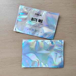 Pochette en plastique holographique thermoscellable, imperméable, personnalisée, avec impression laser, pour bandes blanchissantes pour les dents - Product Image 4