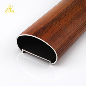 Barandillas con Aspecto de Madera, Barandilla de Escalera Personalizada, Perfiles de Apoyabrazos de Escalera de Aluminio, Pasamanos para Balcón y Exteriores - Product Image 1