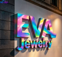 Lettres en relief 3D en acrylique rétroéclairées LED colorées, compatibles HomeKit, pour enseignes de maison, bureau, magasin, logo, signalétique, bâtiments, mariage