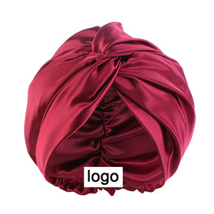 Sombrero turbante cruzado musulmán de tela impresa con logotipo personalizado, turbante <span class=keywords><strong>hijab</strong></span> para damas - Product Image 4