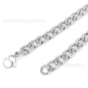 Anno Jewelry Stainless Steel Necklace Chain Geometric Splicing For <b>Bag</b> <b>Charms</b> Unisex Hip Hop Punk Style - Product Image 5