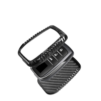 Couverture de clé de voiture en Fiber de carbone t-carbone pour Toyota Highlander Prado Corolla Yaris accessoires intérieurs porte-clé élégant