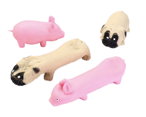 TPR rosa Lala maiale giocattolo di decompressione carino Pug Fidget strizza il cane Stretch con sollievo dallo Stress di rimbalzo per bambini e adulti - Product Image 1