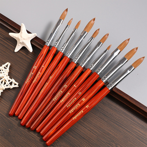 Pinceau à ongles en poils de Kolinsky 100%, manche en bois, poudre acrylique, outil professionnel pour la décoration des ongles, pour la manucure en salon - Product Image 2