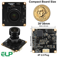Module de caméra USB ELP Starvis HDR H.264 0.0001 Lux Star Black Low Light 1080P Webcam Module avec objectif d'ouverture F1.0 pour la sécurité