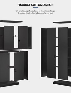 Armoire de rangement de bureau moderne réglable, armoire métallique verticale en acier, armoire de rangement d'outils de garage - Product Image 4