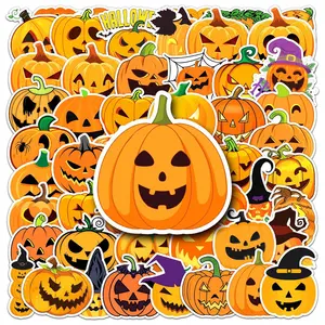 Customized Holiday Party Pumpkin Decoration Stickers Halloween Cartoon Stickers