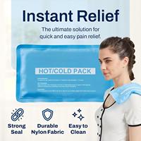 Packs de gel réutilisables chauds et froids – 4 grands packs de gel – Solution de traitement chaud et froid pour les blessures 10 x 5 pouces