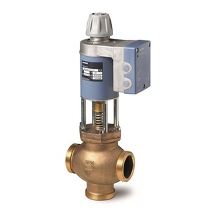 Vanne solénoïde trois voies Siemens DN50, corps en cuivre, commande électronique pour équipement automatisé - Product Image 1