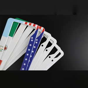 Chất lượng cao màu trắng tùy chỉnh in màu trống nhôm xe trang trí tấm giấy phép khung - Product Image 3