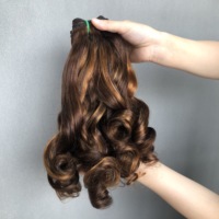 Vente chaude 10A Grade Qualité Double Drawn Bouncy Curl Piano Couleur Remy Cheveux Couleur Différente en Stock Prêt à Expédier