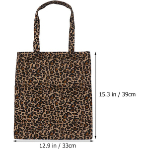 Custom Logo Size Printed Eco Leopard Reusable <b>Foldable</b> Organic Calico Canvas Tote <b>Bag</b> Grocery Cotton <b>Shopping</b> <b>Bags</b> - Product Image 3