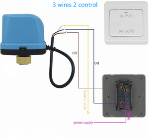 <span class=keywords><strong>Vanne</strong></span> à boisseau sphérique électrique <span class=keywords><strong>motorisée</strong></span> TMOK RTS 220V 110V 24V 12V 5V à trois fils, deux commandes, deux <span class=keywords><strong>voies</strong></span>, avec actionneur bleu - Product Image 3