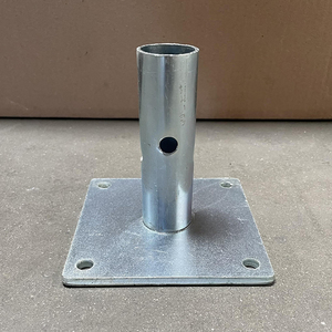 Jh-mech tấm cơ sở cho giàn giáo mạnh mẽ điều chỉnh 5x5 inch Vuông Bạc thép mạ kẽm giàn giáo tấm cơ sở - Product Image 2