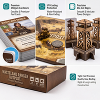 Juego de Estrategia Interactivo con Fichas de Resina Personalizadas ASTM F963, Caja Deslizable Negra Intensa con Inserto para Juego de Ventanas
