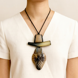 Premium Women's Trendy Natural Buffalo Ox Horn Necklace Fashion Accessories Wholesale Gift By Falak World Export - Product Image 1