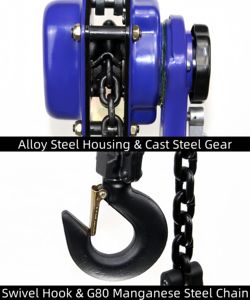 Alat Pengangkat Manual 9 Ton dengan Tuas Penggerak dan Tali Pengikat - Product Image 5