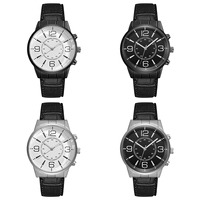 WJ-11125 en gros mode décontracté de luxe affaires bracelet en cuir montres à quartz numérique pour homme accepter Logo personnalisé
