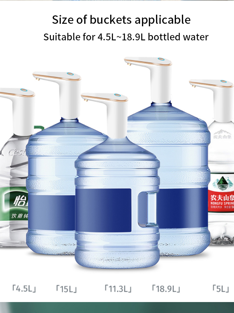 Convenient One-Button Operation Water Bottle Pump Dispenser for 2-5 Gallon Bottles
