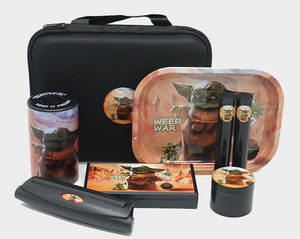 Wholesale New design Rolling Tray smoking Accessories kit With Stash Jar Scale Plastic Roller Tube Smoking Set