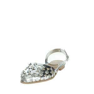 Sandalias Planas para Mujer, Plateadas Metálicas, con Tiras en el Tobillo, Punta Abierta, Zapatos de Verano - Product Image 6