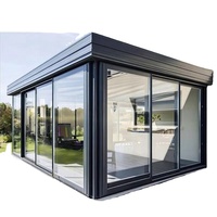 ENGGIA Véranda autoportante moderne avec structure en aluminium, double vitrage trempé Low-E, insonorisée, écologique, pour résidentiel, hôtel, extérieur