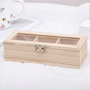 Newest Moon Cake Cookies biscuit Dessert wooden storage box gift box with partition