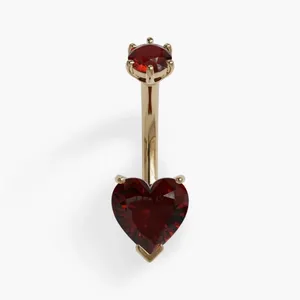 Hot Sale Strawberry <strong>Belly</strong> Piercing 925 <strong>Sterling</strong> <strong>Silver</strong> <strong>Belly</strong> Button Ring10mm <strong>Bar</strong> Navel Body Jewelry Ring for Women Men - Product Image 4
