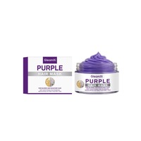 Masque capillaire nourrissant violet neutralisant les tons jaunes, adoucissant les cheveux crépus, hydratant à la vitamine E, pour cheveux décolorés