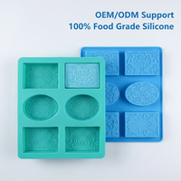 Moule à pâtisserie en silicone réutilisable sans BPA, facile à nettoyer, multi-cavités, en forme de fleur, moule à savon, moule à gâteau, moule à chocolat, qualité alimentaire