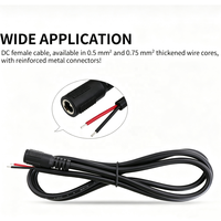 Cordon d'extension d'alimentation CC personnalisable 5521/5525 18/20AWG, connecteur mâle/femelle à extrémité ouverte, en cuivre pur et PVC, pour CCTV, LED, routeur