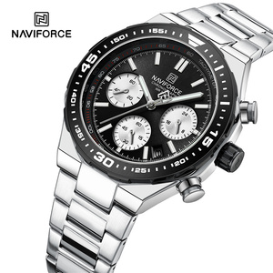 NAVIFORCE 8049 <span class=keywords><strong>SBS</strong></span> Montres de luxe pour hommes Bracelet en acier inoxydable Chronographe à quartz Montres pour hommes 3ATM Étanche Relojes Hombre - Product Image 1