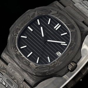Reloj de Pulsera 2026 Nuevo Clásico, Totalmente de Fibra de Carbono, Negro, Diseño Ligero, Caja Octogonal de 40 mm, Correa Cómoda, Estilo Caballero - Product Image 2
