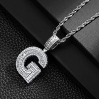 Collar con Letra A-Z, Resistente al Deslustre, con Incrustaciones de Circonita Cúbica Sintética 5A, Acabado de Alta Calidad, Unisex, Estilo Viral