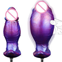 Fantasy Monster Alien Anal Dildo Aufblasbarer Butt Plug mit Silikon Tragbarer Expandierender Prostata-Analplug Sexspielzeug für Männer und Frauen