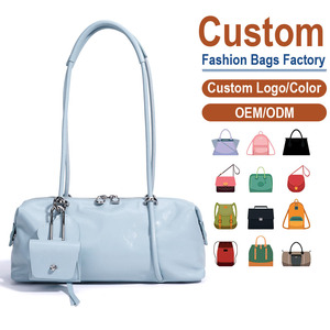Sac à bandoulière pour femme personnalisé, en cuir véritable, style Boston, avec fermeture à cadenas, sangle simple, pour toutes les saisons, usage quotidien - Product Image 1