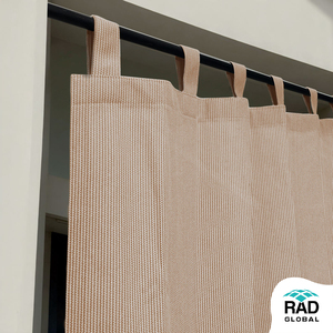 Persian Beige Eyelet Outdoor Curtains 180 GSM with Elegant Sandy Beige Tone and <b>Light</b> Filtering Fabric for Cozy Balcony - Product Image 2