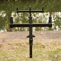 Bâtons de banque de pêche à la carpe Bâtons de banque télescopiques en aluminium Canne à pêche Pod Support Accessoires de pêche
