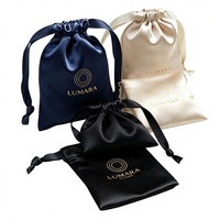 Pochette en velours rose pâle de luxe personnalisée en gros avec cordon de serrage pour bijoux, cosmétiques et cadeaux, sac d'emballage en velours avec logo