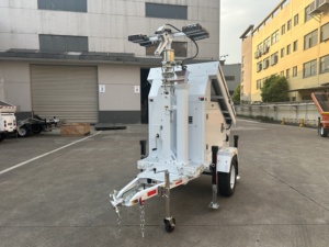 Tour d'éclairage mobile solaire hybride DC/blanc TPE-900LH avec générateur, mât hydraulique de 7 m et batterie pour utilisation extérieure TPE-900 - Product Image 4