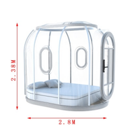 Tente de maison à bulles de luxe personnalisée pour l'extérieur dôme sphérique en polycarbonate transparent de 6mm cadre en aluminium étanche étoilé