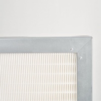 Filtro HEPA plisado H13 H14 U15 U16 U17 de alta temperatura para cuartos limpios de laboratorio personalizados, con marco de acero galvanizado y filtro de caja de papel
