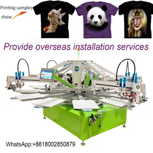 Automatic Octopus 5 Color 12 Station T-shirt Silkscreen Printing Machine