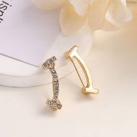 Broche de col en alliage de zinc avec perles et strass électroplaqués pour accessoires vestimentaires de mariage