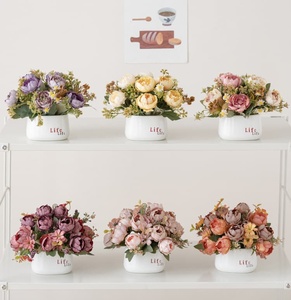H446 Diseños Modernos de Flores Artificiales de Alta Gama, Arreglos Decorativos Hechos <span class=keywords><strong>a</strong></span> Mano para Mesa de Comedor, <span class=keywords><strong>Refrigerador</strong></span> y Oficina - Product Image 3
