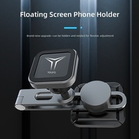 Support de téléphone magnétique en alliage d'aluminium à hauteur réglable et pliable, avec glissière inférieure, pour tableau de bord de voiture, directement de l'usine