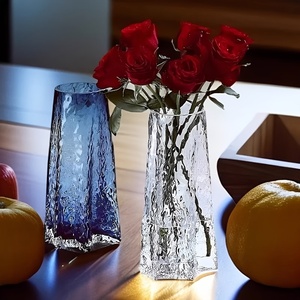 Elegant <strong>Turquoise</strong> Glass <strong>Vase</strong> with Branches - Vintage Asian-Inspired Decorative <strong>Vase</strong> for Living Room, Tea Room, Wedding - Product Image 2