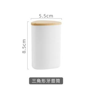 Mini organizador de almacenamiento, decoración para el hogar, soporte de cerámica para palillos, botellas pequeñas para discos de algodón, bastoncillos de algodón - Product Image 6